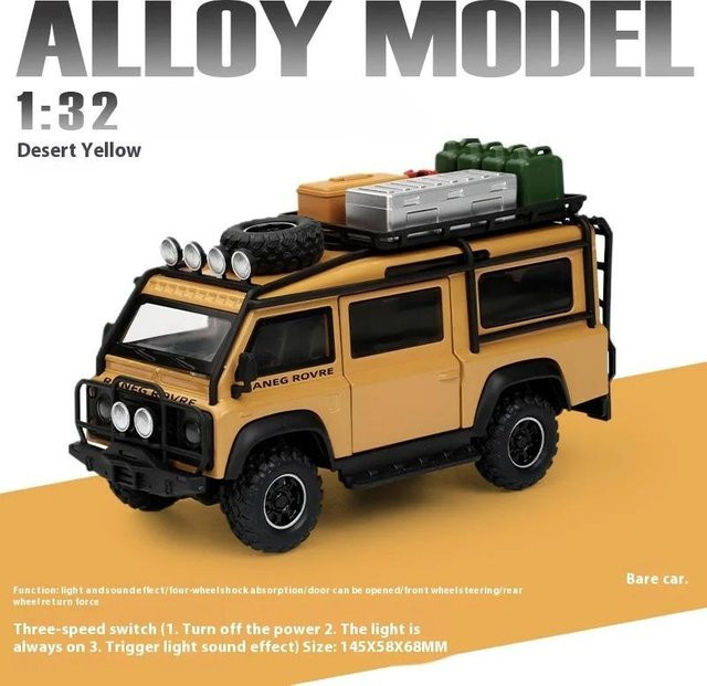 Linyi toy car Defender Van, Modell, 1:32, Metall, mit Licht und Sound, ab 14 Jahren - Bild 1