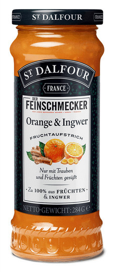 St. Dalfour Konfitüre Orangen & Ingwer Feinschmecker Edition 284 g - Bild 1