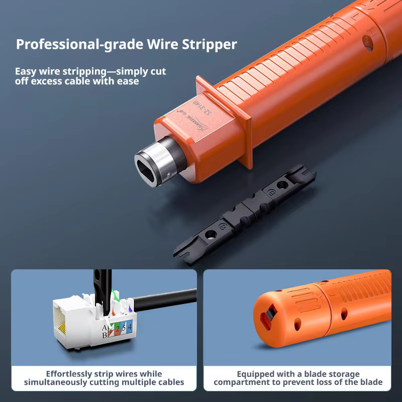 SAMZHE 11-in-1 Netzwerk-Werkzeugset für professionelle Ethernet- und Computer-Wartung mit LAN-Kabeltester und Crimpzange - Bild 4