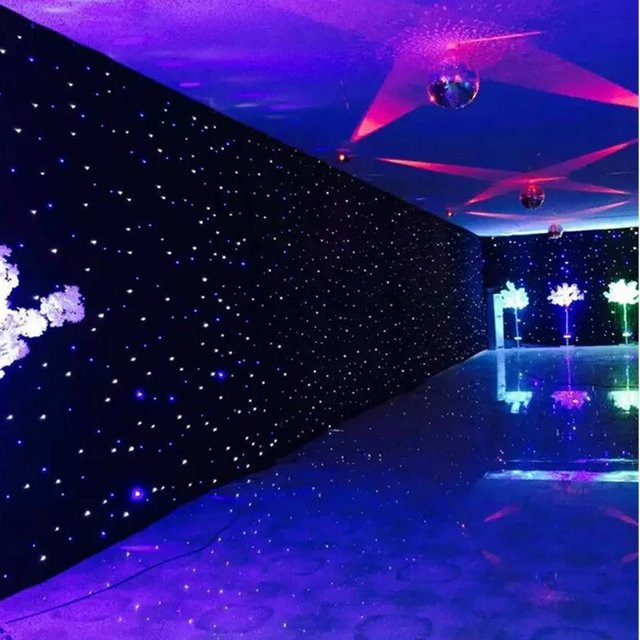 LED Sternenhimmel Vorhang mit DMX512 Steuerung in Schwarz für Party, DJ und Events - Bild 1