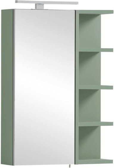 Schildmeyer LED-Spiegelschrank Piazza in Pistazie Grün mit integrierter Beleuchtung und Steckdose, B/H/T: 49,7 x 74,8 x 16 cm - Bild 2