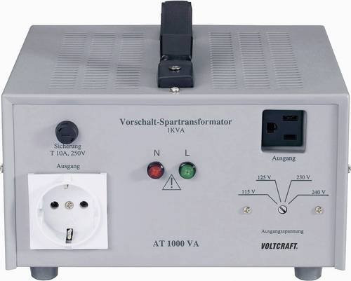 Voltcraft AT-1000 NV Vorschalttransformator Spannungswandler 1000 W Grau - Bild 1