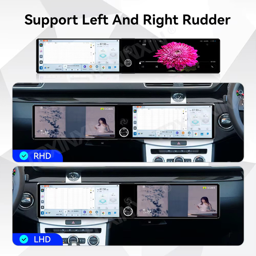 TPXINXIN Android Autoradio mit 24,6-Zoll-Touch-Dual-Screen für VW Volkswagen Magotan CC 2012-2016 inklusive GPS, Android Auto und CarPlay in Schwarz - Bild 5