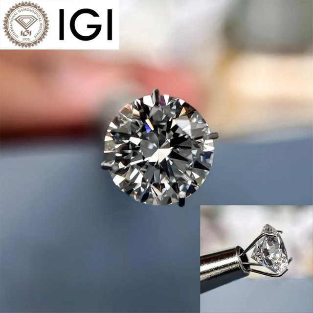 Rethyertp jewelry Diamant, runde Diamanten, CVD, HPHT, IGI-Zertifizierung - Bild 1