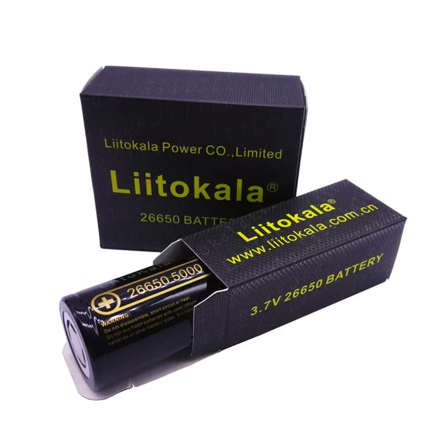 LiitoKala Li-Ionen-Akku 26650 mit 5000mAh und 20A Entladestrom in Schwarz - Bild 4