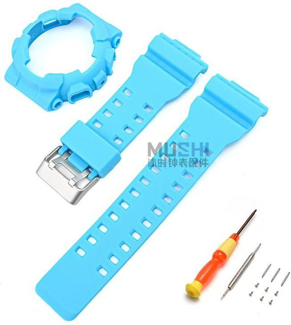 QuirkCart Uhrenarmband Silikon, hellblaue, Herren - Bild 1
