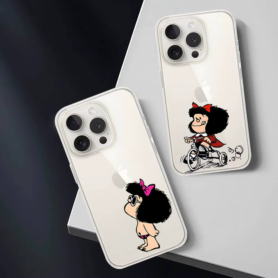 M-Mafalda Handyhülle für iPhone 17 16 15 14 13 12 11 Pro Max Plus Transparent - Bild 2