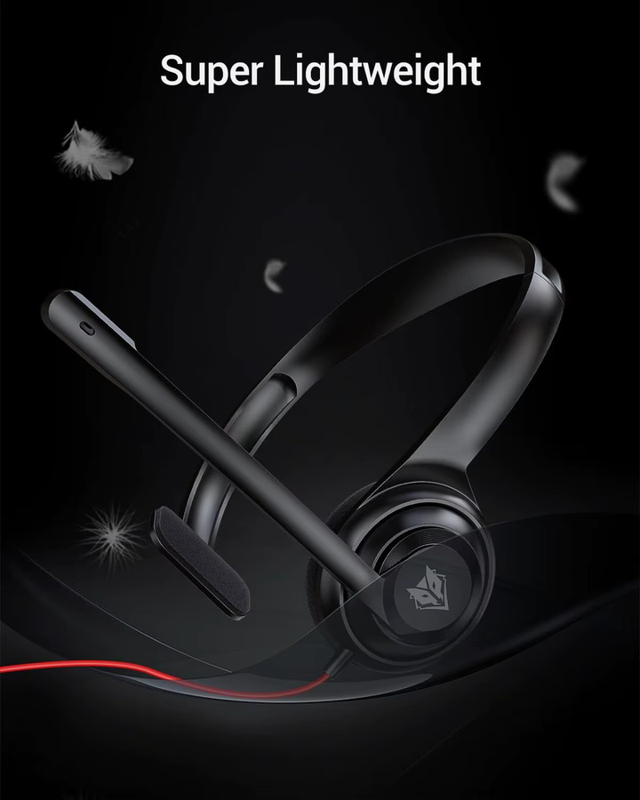 NUBWO HW02 USB-On-Ear-Headset mit Mikrofon und Geräuschunterdrückung in Schwarz für PC und Laptop - Bild 2