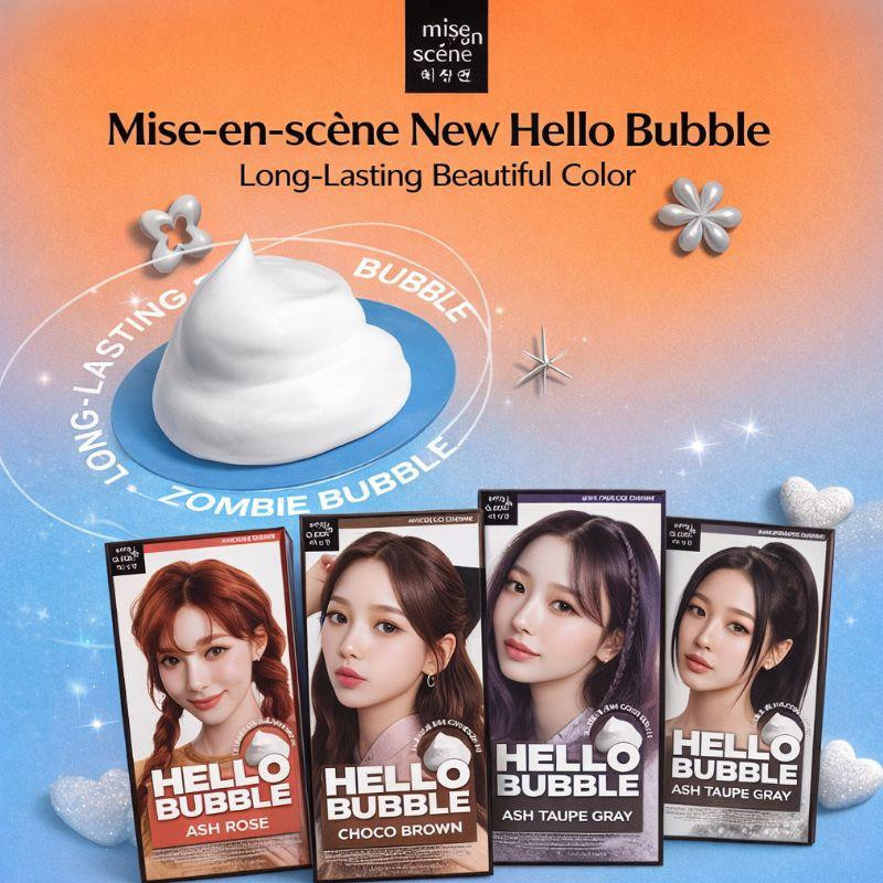 Mise en Scène Hello Bubble Haarfarbe 9G Milk Tea Gray, Schaum - Bild 4