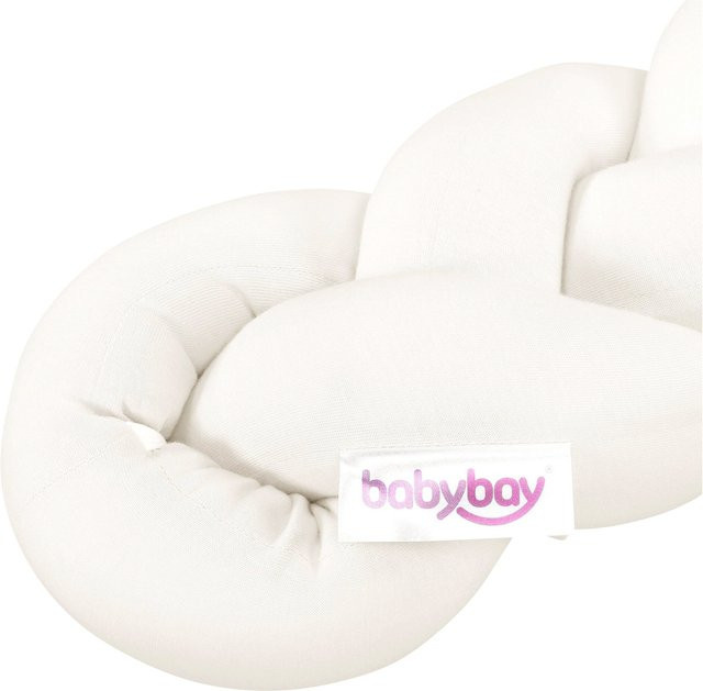 Babybay Nestchenschlange Jersey geflochten in Weiß, 280 cm - Bild 1