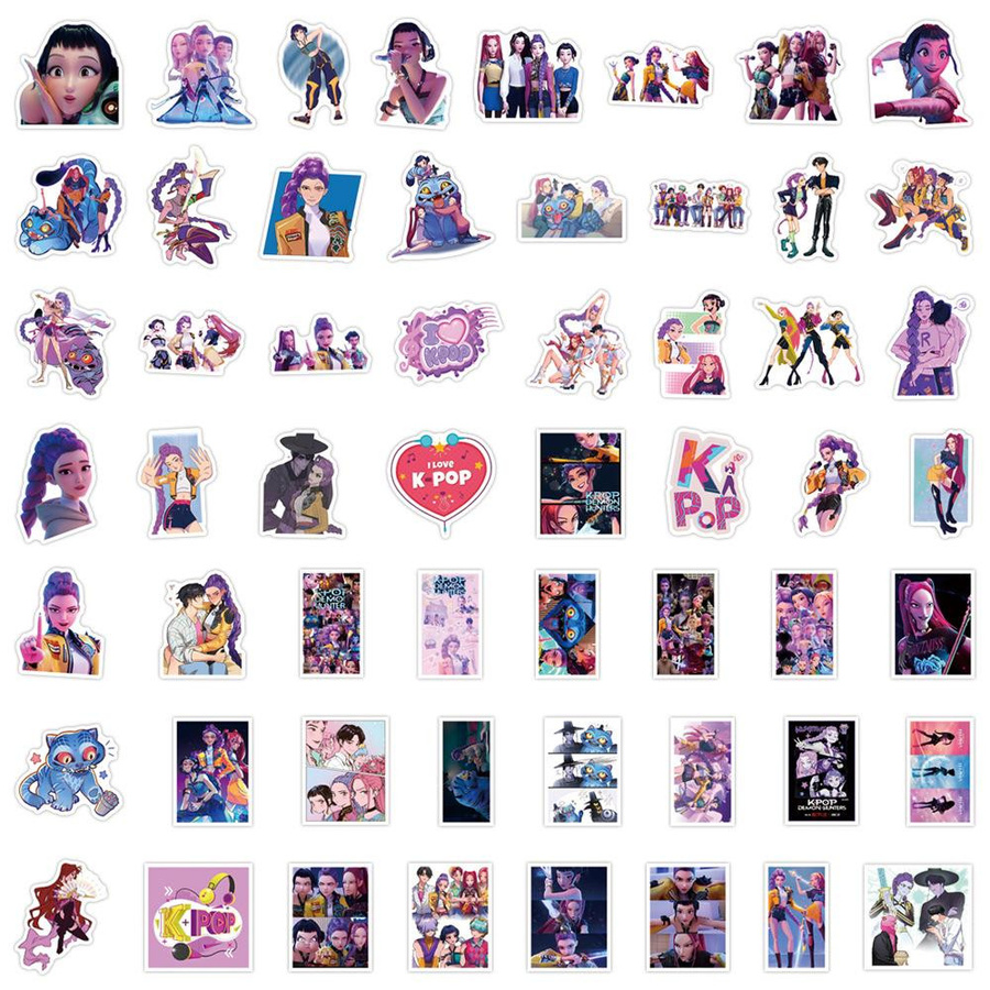 Fashnics Kpop Dämonenjäger Anime Aufkleber 55-teiliges Set Bunt / Mehrfarbig - Bild 2
