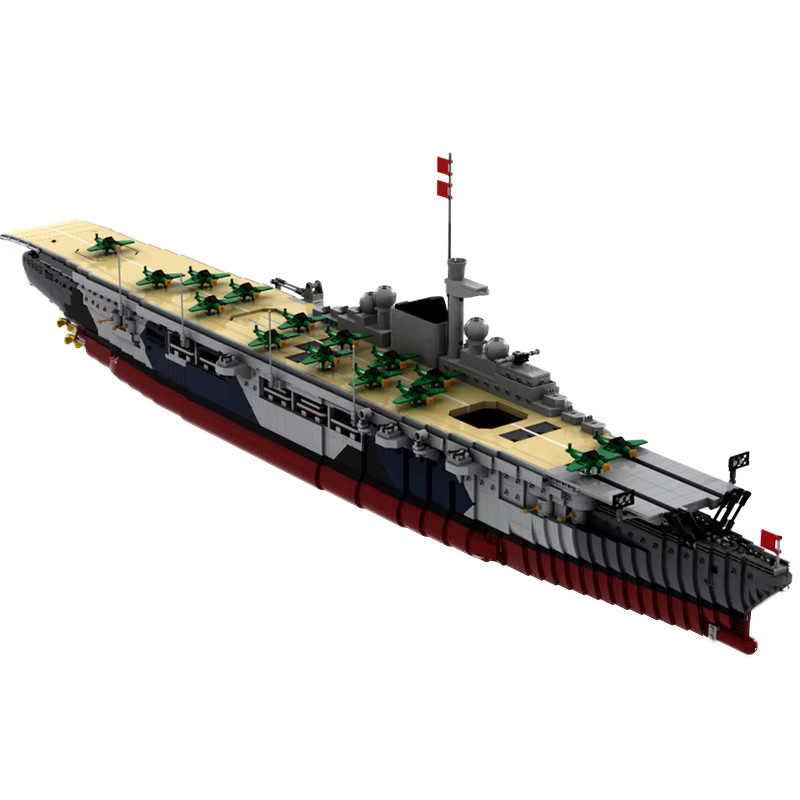 MOCBUILDING Graf Zeppelin Flugzeugträger Modell aus Bauklötzen, Graues WW2 Militär Schlachtschiff Spielzeug für Kreative - Bild 2