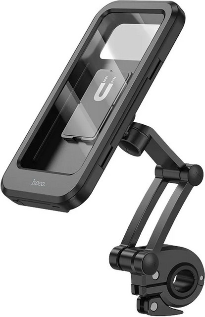 HOCO CA101 Fahrrad- und Motorradhalter für Smartphones von 4,5 bis 7 Zoll, Schwarz - Bild 1