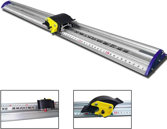 Manuell verschiebbares KT-Board-Trimmer-Schneidelineal für Fotopapier mit integriertem Lineal - Bild 1