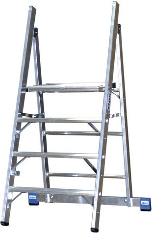 Krause Tritt MONTO 4-stufige Aluminium Leiter in Silber bis 150 kg - Bild 1