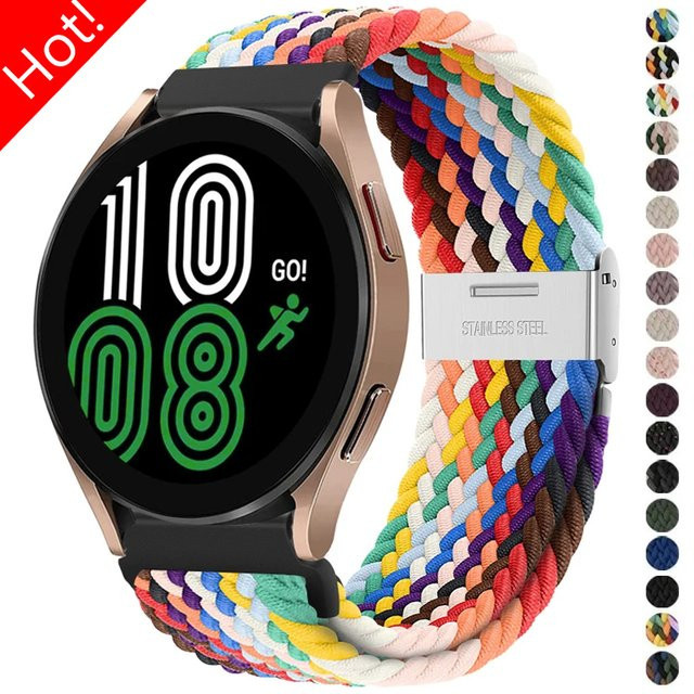 CAOWTAN Uhrenarmband Nylon, geflochten, elastisch, Bunt, Unisex - Bild 1