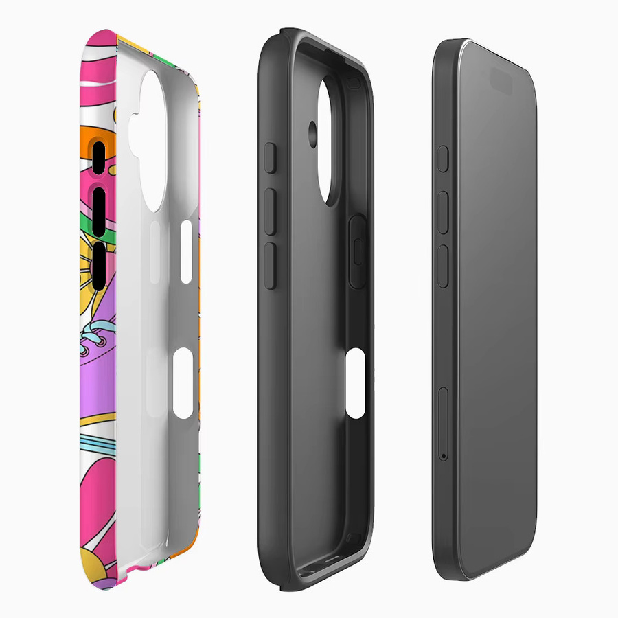 Bunte Sommerelemente Handyhülle für Apple iPhone 17 16 15 14 13 12 Pro Max Plus mit doppelschichtiger Rückseite in Multicolour - Bild 2