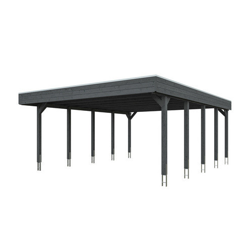 SKANHOLZ Carport Friesland aus Fichte mit EPDM-Flachdach in Schiefergrau, B: 546 cm, T: 708 cm - Bild 3
