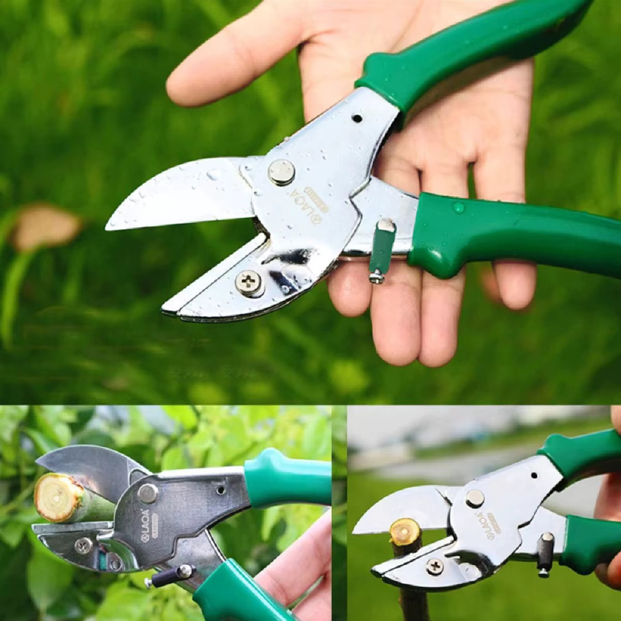 LAOA 8-Zoll Gartenschere mit SK5-Klinge und grünem PVC-Griff für einen Schnittbereich von 15-20mm - Bild 5