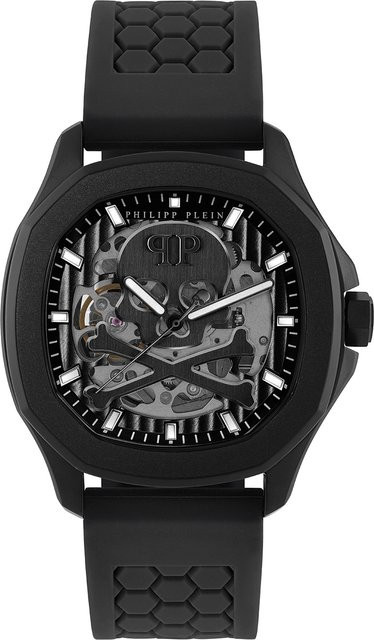 Philipp Plein Automatik Herrenuhr, Edelstahl, 42 mm, Schwarz, 5 ATM - Bild 1