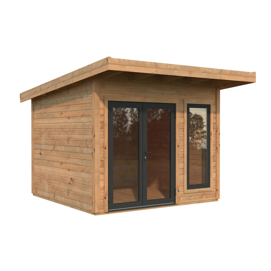 Palmako Gartenhaus Aurelia aus Fichtenholz mit Pultdach in Braun, B: 296 cm, T: 300 cm, H: 264 cm - Bild 2