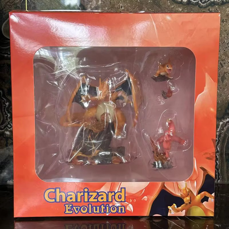 Bandai Pokémon Charmander Charmeleon Charizard Evolution Group Figuren, 3-teiliges Set - Bild 2