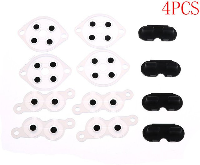 SAFENH 4 Sets Ersatz-Silikon-Leitknopf-Pads für NES-Gamecontroller in Weiß - Bild 1