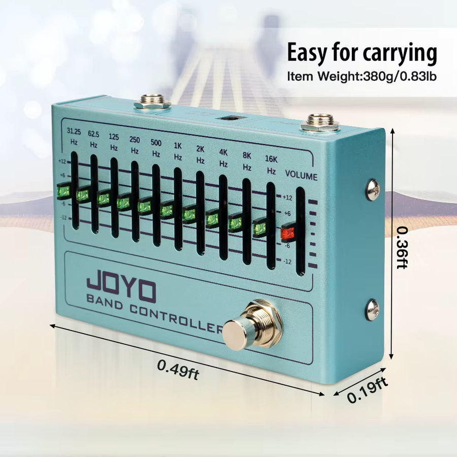 JOYO R-12 Band Controller 10-Band Equalizer Effektpedal für E-Gitarre und Bass (31,25 Hz-16 kHz) - Bild 4