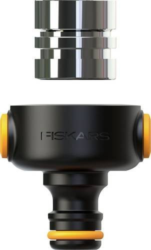 Fiskars Hahnverbinder für Innenräume aus Metall in Schwarz M22x1/M24x1 - Bild 1
