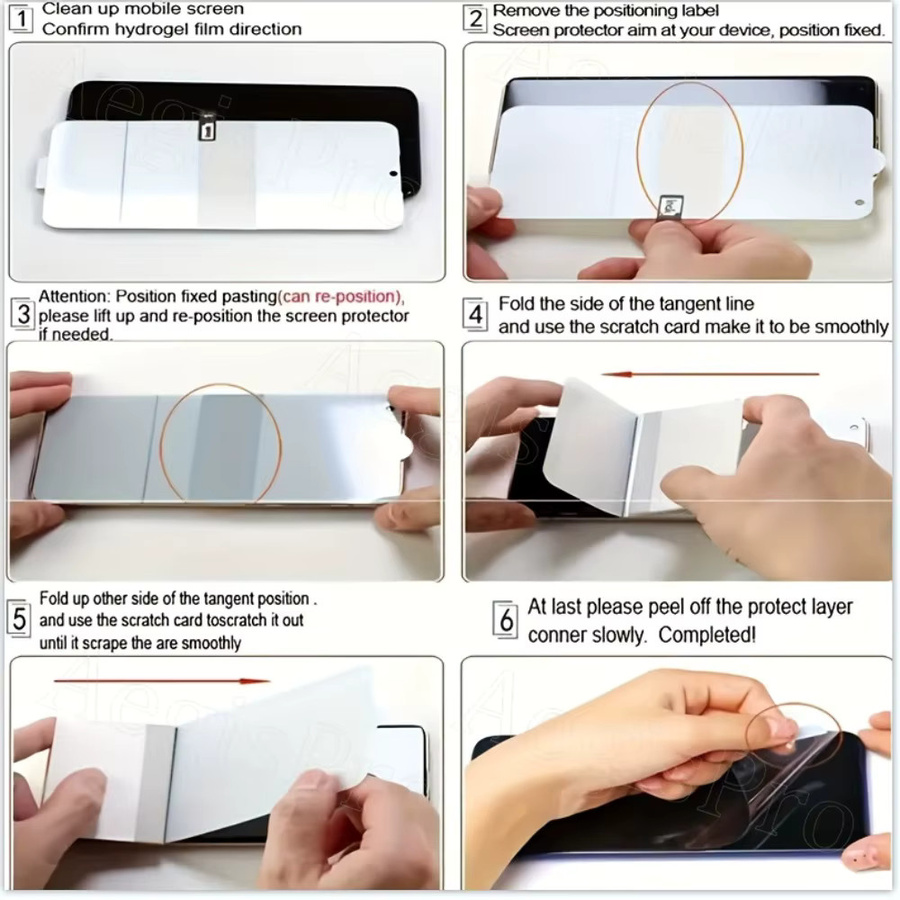 4 Stück matte Hydrogel-Displayschutzfolien für OnePlus 7 8 9 11 13 15 Pro und OnePlus ACE5, transparent und fingerabdruckresistent - Bild 6