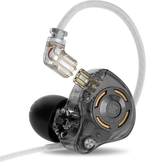 KZ Gale In-Ear Kopfhörer HiFi-Bass-Headset mit superlinearem dynamischem Treiber und abnehmbarem Design in Schwarz mit 3,5 mm Klinkenanschluss - Bild 1