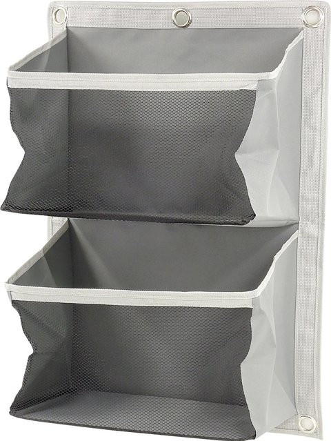 LUX-TOOLS Wandorganizer aus Textil mit 2 Taschen, Grau, B/H: 61,0 x 40,0 cm - Bild 1