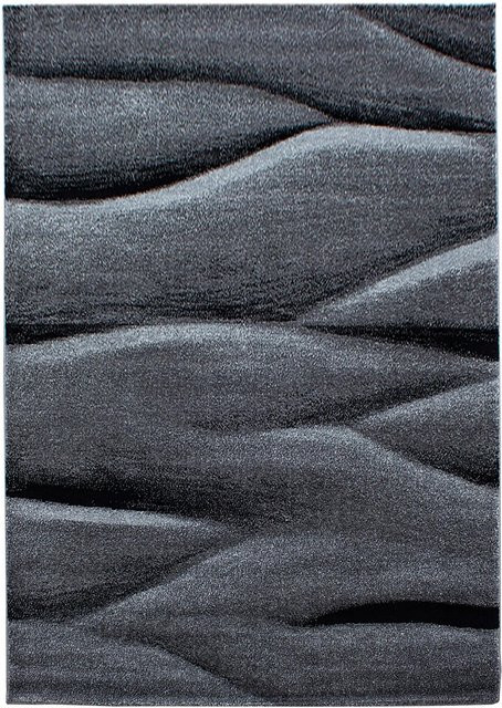 Ayyildiz Kurzflorteppich Lucca Modern Schwarz B: 80 cm, T: 250 cm - Bild 1
