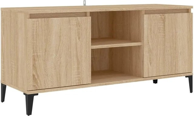 vidaXL TV-Schrank in Sonoma-Eiche mit Metallbeinen im Industriestil, B/T/H: 103,5 x 35 x 50 cm - Bild 1