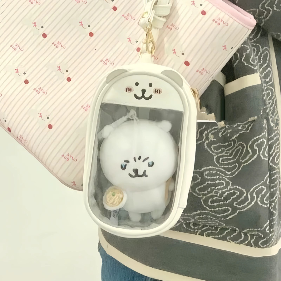 Chiikawa Witz Bär Schlüsselbund Anhänger Puppe, Zubehör, Weiß - Bild 3