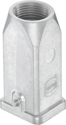 HARTING Tüllengehäuse 09 62 003 1443 aus Zinkdruckguss in Silber - Bild 1