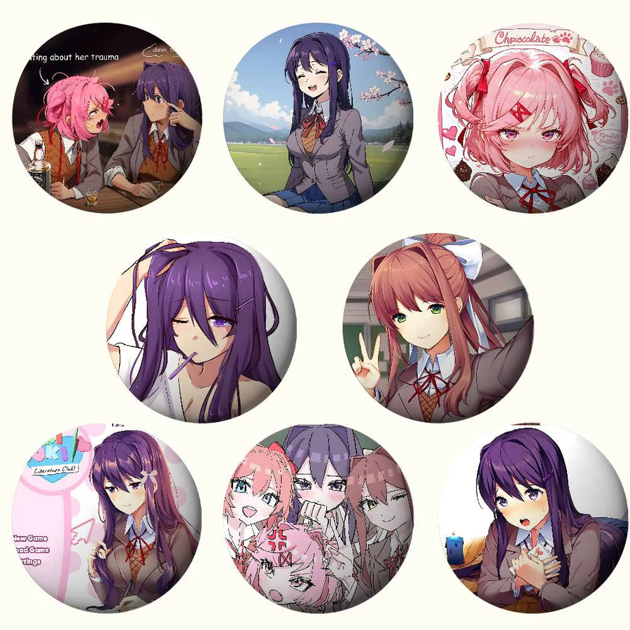 Kayou Brosche, Anime D-Doki Doki Literature Club, Unisex - Bild 2