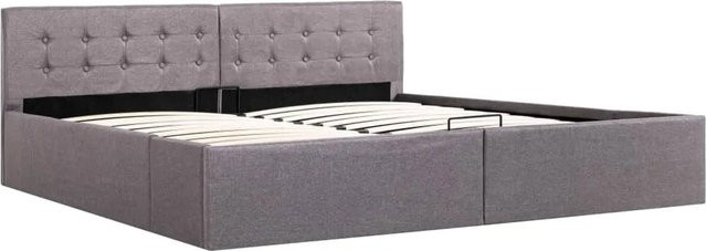 vidaXL Stauraumbett mit Hydraulik in Taupe aus Stoff, B/T: 180 x 200 cm - Bild 1