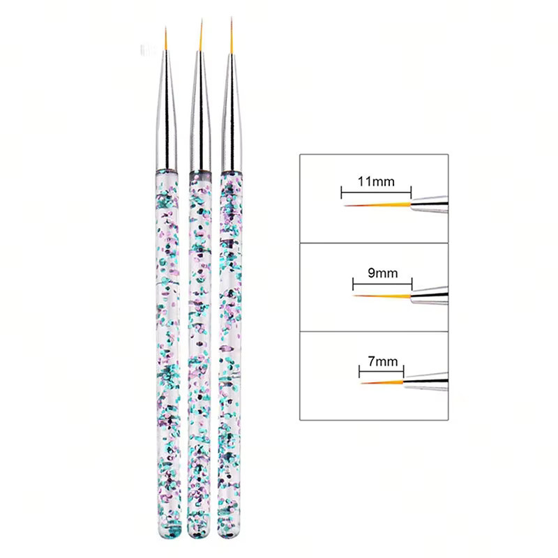 FUMOSIK Nail Art Liner Pinsel Set, 3 Stück - Bild 2