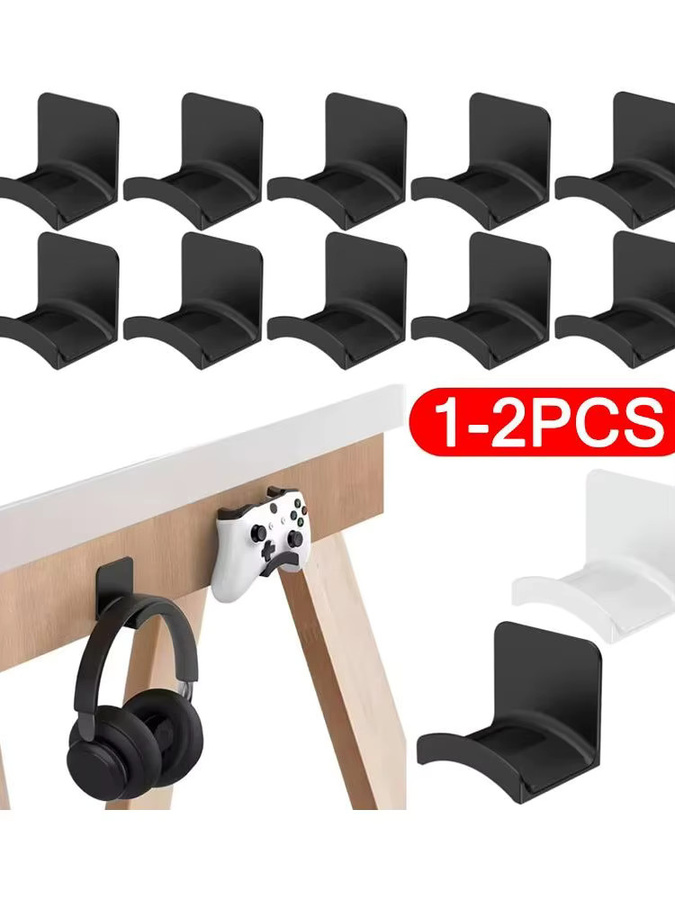 Universeller Headset-Aufhänger als selbstklebende Wandhalterung für Gaming-Kopfhörer in Schwarz - Bild 6