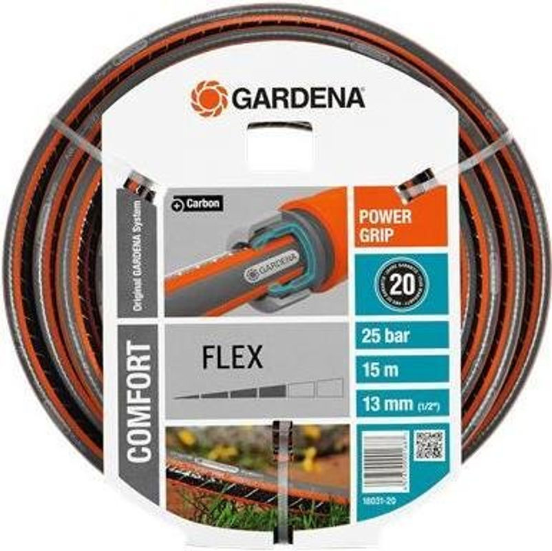 Gardena Gartenschlauch Comfort Flex 13 mm (1/2 Zoll), 15 m, Grau-Orange, bis 25 bar - Bild 3