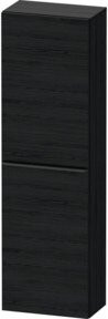 Duravit Halbhochschrank D-Neo mit 1 Tür und 4 Regalböden, Wandmontage, Schwarz/Weiß, B: 40 cm, T: 24 cm - Bild 1