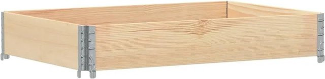 vidaXL Pflanzkasten aus Massivholz Kiefer in Braun, B/T/H: 120 x 80 x 21,5 cm - Bild 1