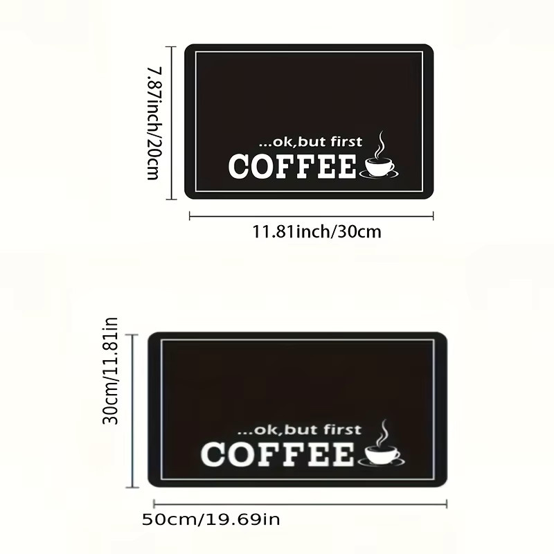 VIKAMA Rutschfeste Kaffeemaschinen-Tropfmatte in Schwarz für die Küche - Bild 5