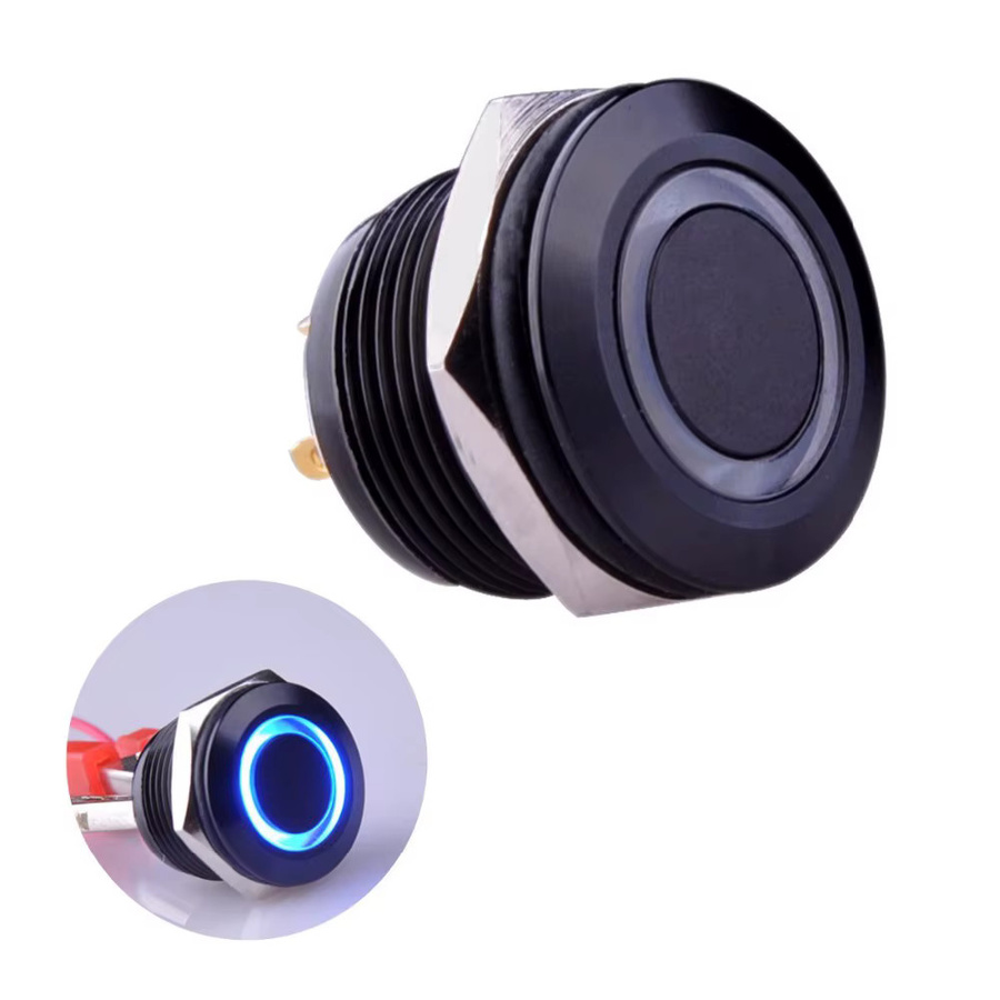 VEARGREE RGB-Farbring-beleuchteter Drucktastenschalter in Schwarz mit 16 mm oder 19 mm Durchmesser (Gemeinsame Anode oder Gemeinsame Kathode) - Bild 2