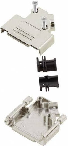 MH Connectors D-SUB Gehäuse MHD45ZK-15-RA-K 6560-0106-12 aus Metall mit 15 Polen in Silber und 45° Ausrichtung - Bild 1