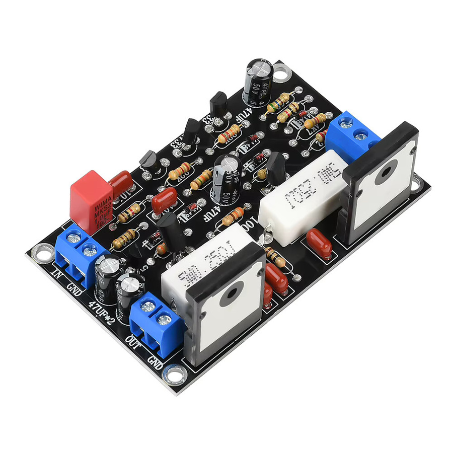 Aideepen Mono Hochleistungs-Endstufenverstärker-Platine 100W DC 10V-45V 2SC5200+2SA1943 Geräuscharmes HIFI-Audio-Verstärkermodul in Multicolour - Bild 4