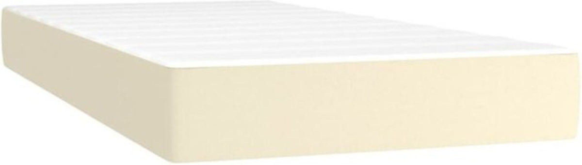 Taschenfederkernmatratze vidaxl H2 in Creme/Beige/Weiß B/T/H: 90 x 190 x 20 cm - Bild 1