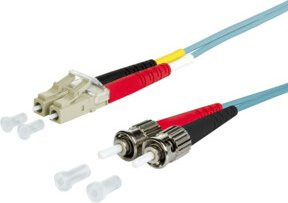 BTR NETCOM Duplex-Glasfaserkabel OM3 mit LC/ST-Steckern, 5 m, Multicolor - Bild 1