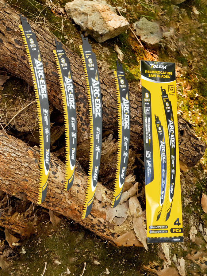 TOLESA 4-teiliges Säbelsägeblatt-Set mit japanischen Zähnen zum Schneiden von Holz, 12 Zoll und 15 Zoll - Bild 6